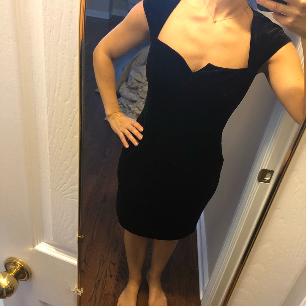 David Meister stretch velvet dress